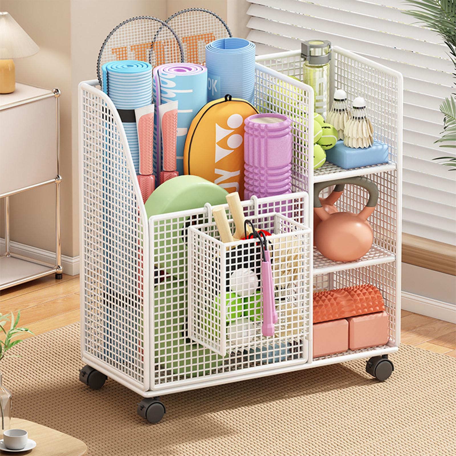 Sports Equipment Holder - Yoga Pad Storage Rack Iron Moveable