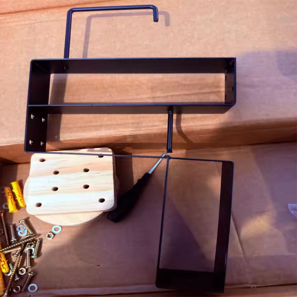 Sports Equipment Holder - Wood Motorcycle Helmet Holder Wall Mount