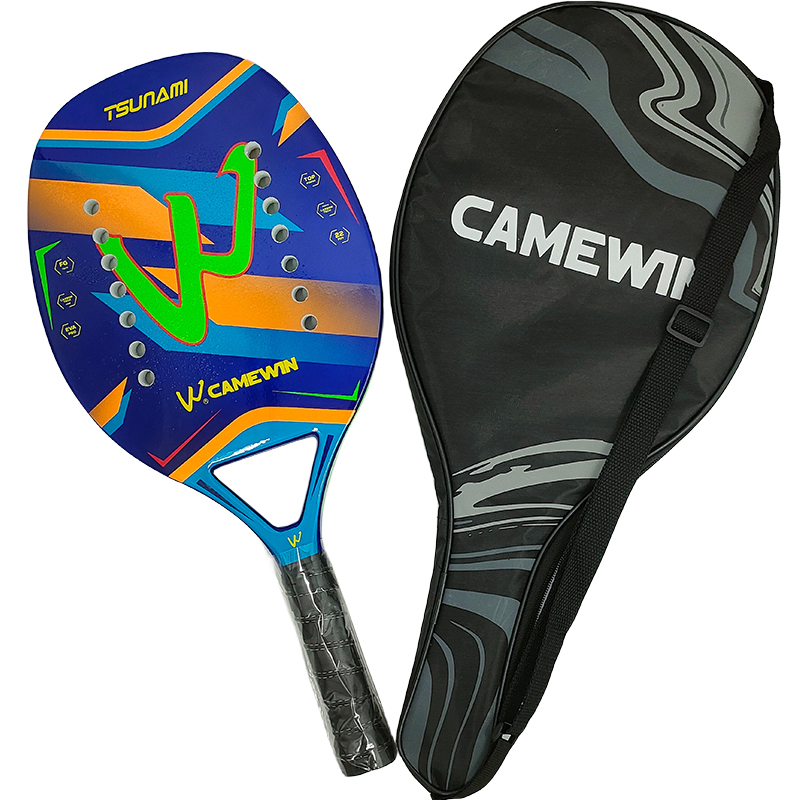 Badminton Racket Carbon - Camewin Beach Tennis Racket 50% Carbon