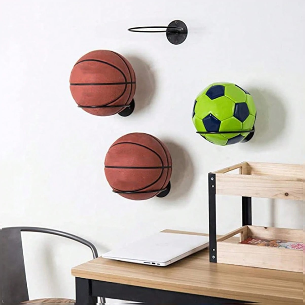 Space Saving Wall Mounted Bask - огляд і ціна Sports Equipment Holder