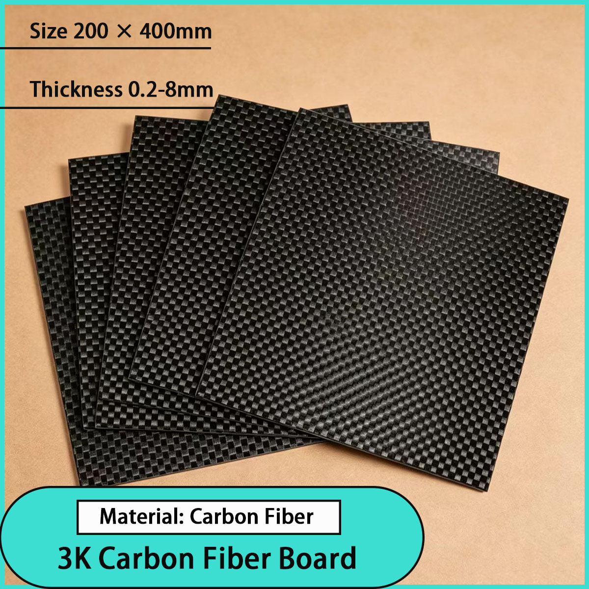 0.2mm-8mm thick 3K carbon fibe - огляд і ціна Sports Equipment Used