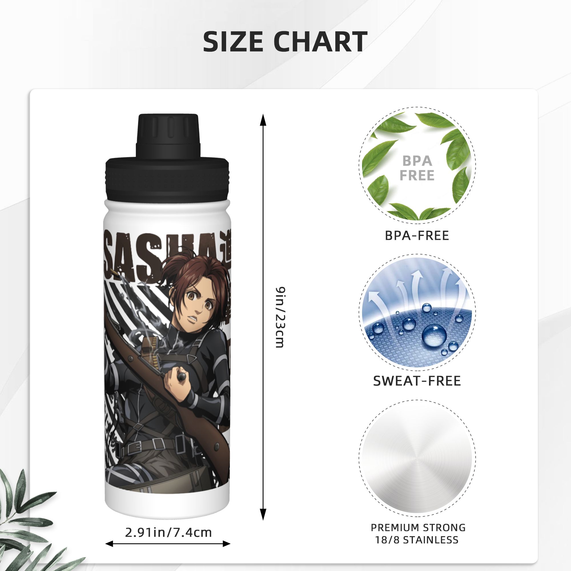 Attack on Titan 18OZ Sports In - огляд і ціна Sports Water Bottle Insulated