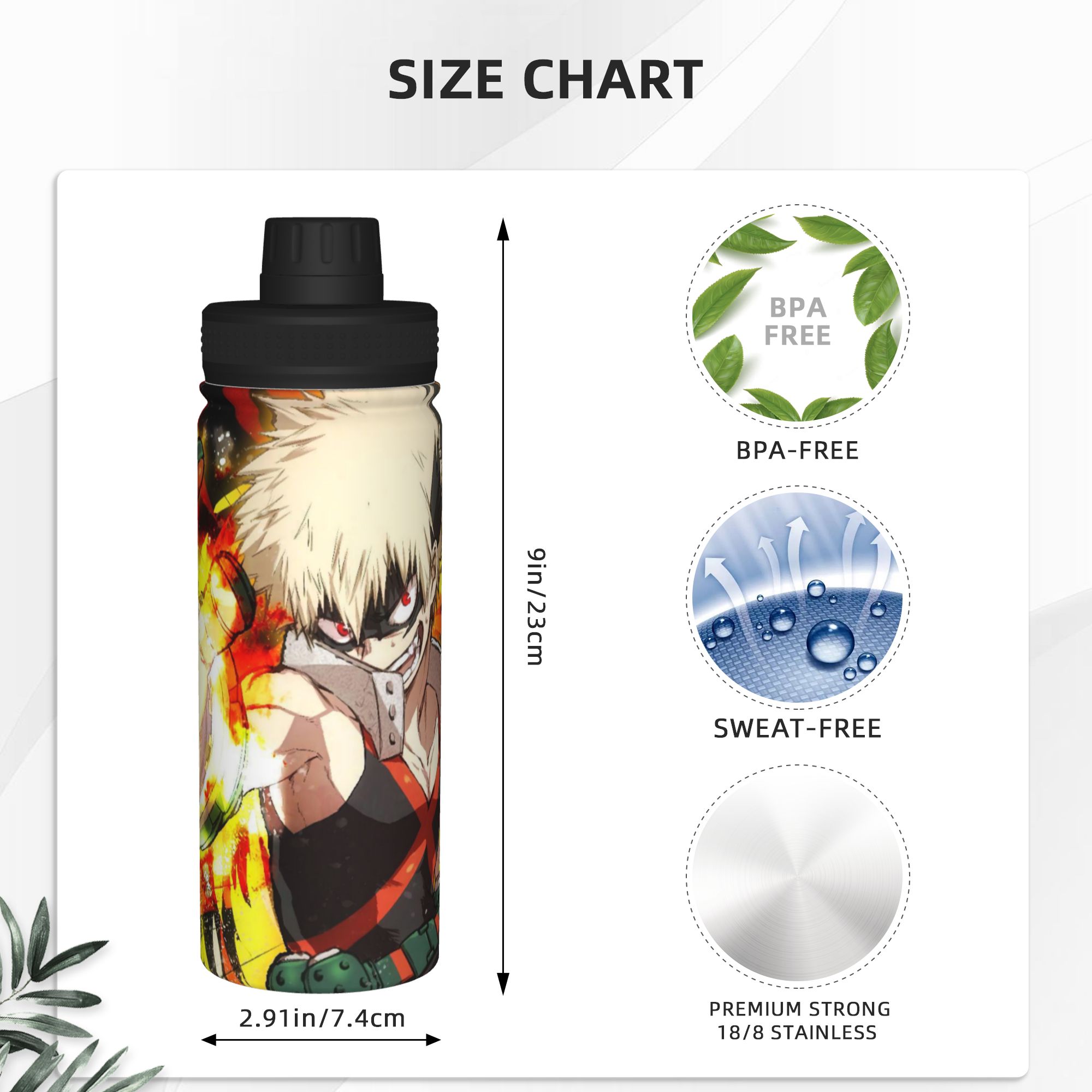 My Hero Academia Anime 18OZ Sp - огляд і ціна Sports Water Bottle Insulated