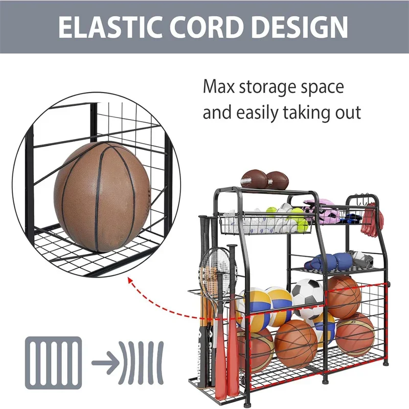 2026 Ball Storage Rack Garage  - огляд і ціна Sports Equipment Outdoor Storage